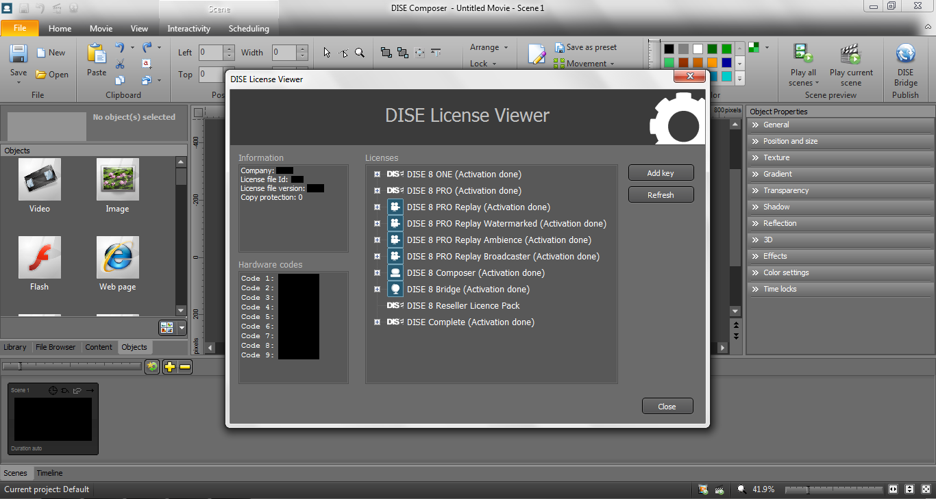 Dise 8 License